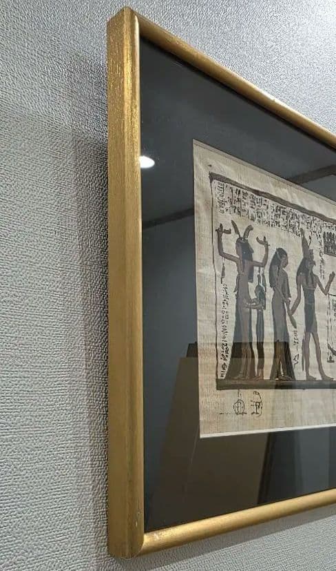 エジプト パピルス画 額装 古代壁画風