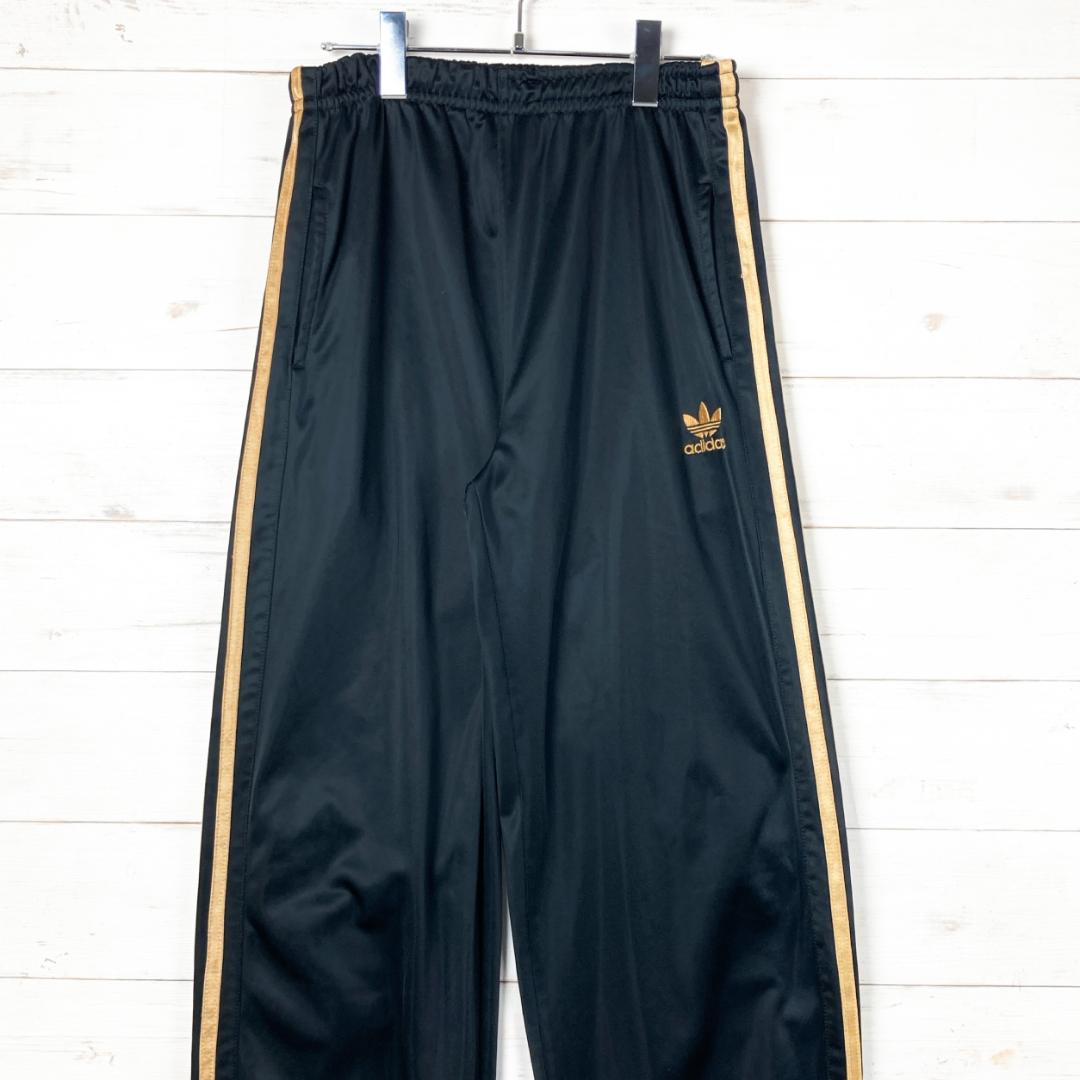 アディダス　パンツ　ジャージ　トレフォイル　裏毛　黒　XXL　38