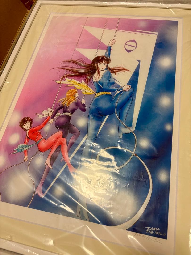 【新品未使用】40周年記念 キャッツアイ 展 複製原画 北条司 直筆サイン