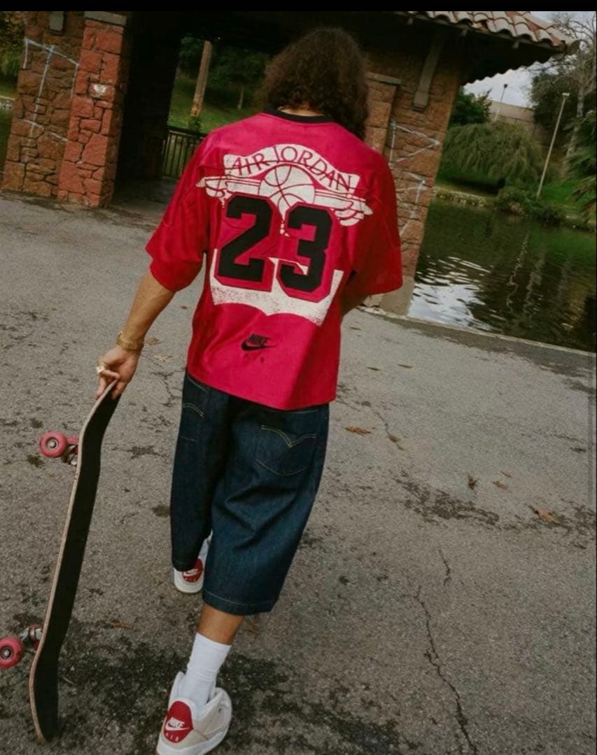 シャツ Nike Jordan x LEVI'S Red Jersey Tops Red