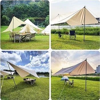 即決️⭕️キャンプ用テントポール 調節可能なタープポール 軽量 アルミニウム