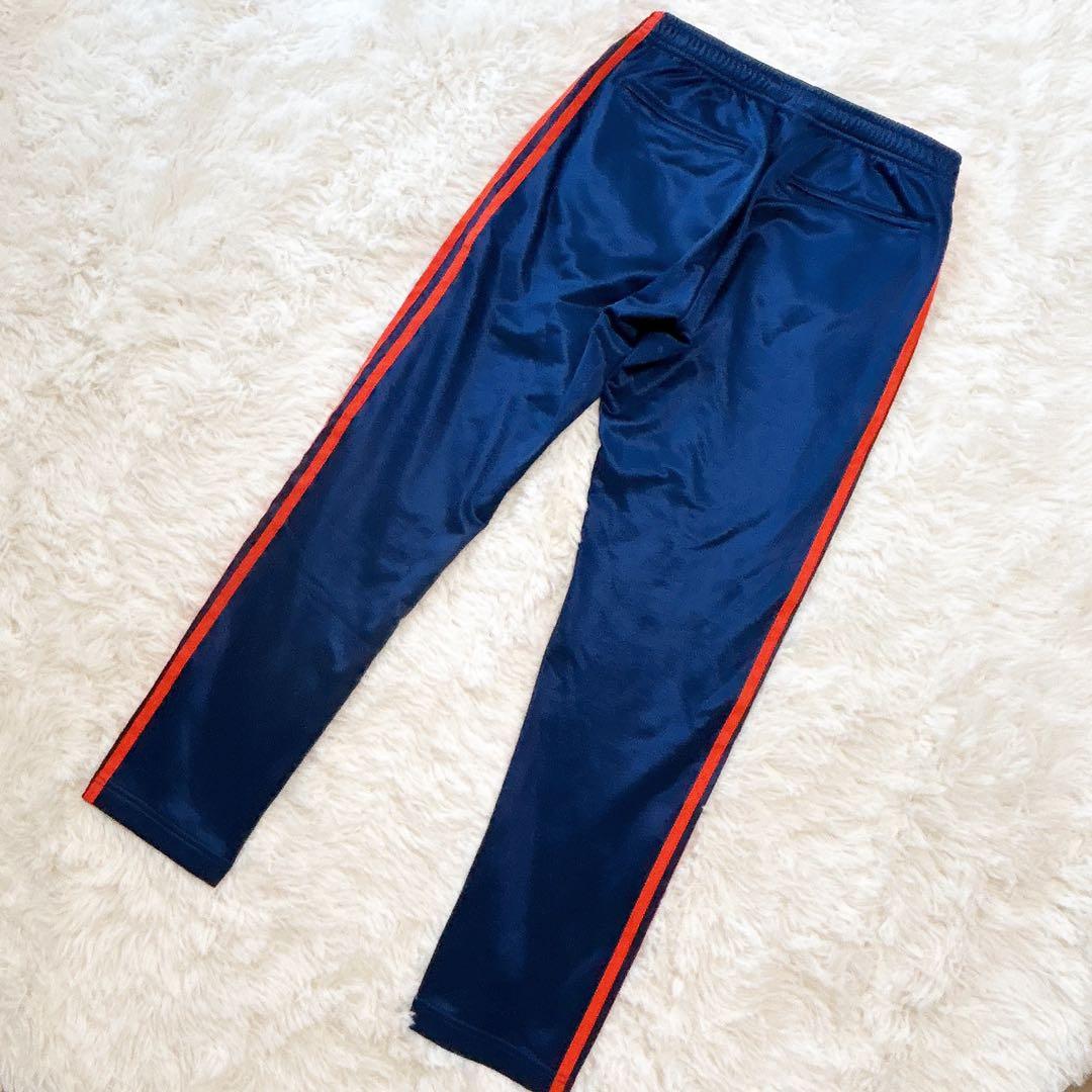 美品　adidas トラックパンツ アディダス ジャージ ネイビー オレンジ M