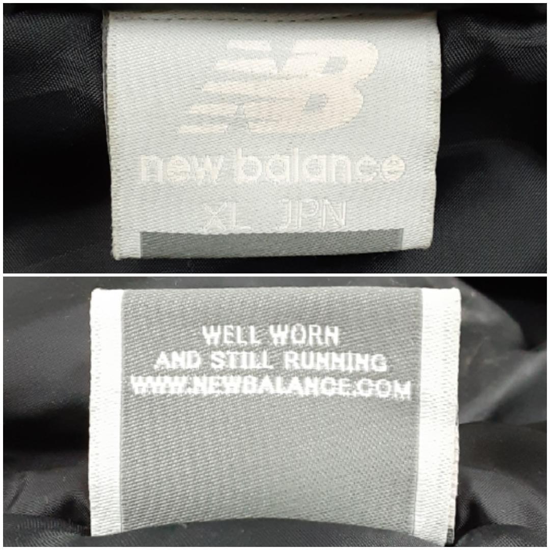 美品◎New Balance ニューバランス ハーフパテッドコート ブラック 黒