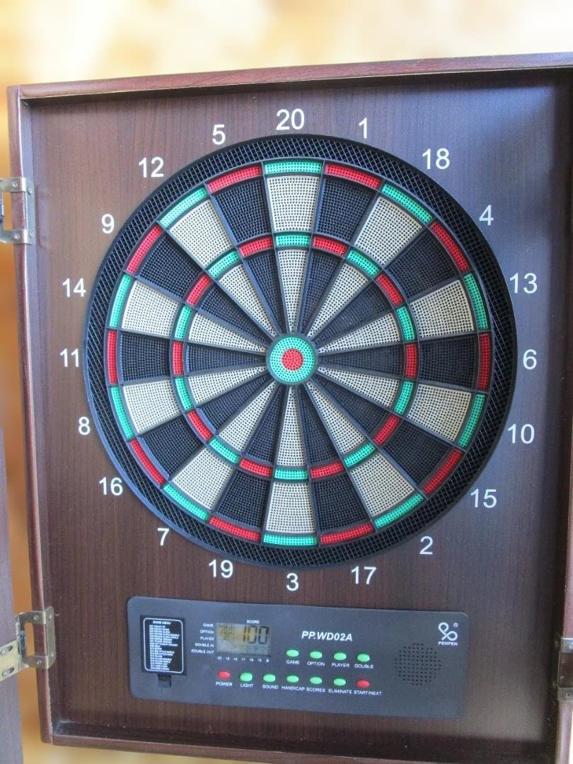 電子ダーツボード ブラウン ダーツセット付き