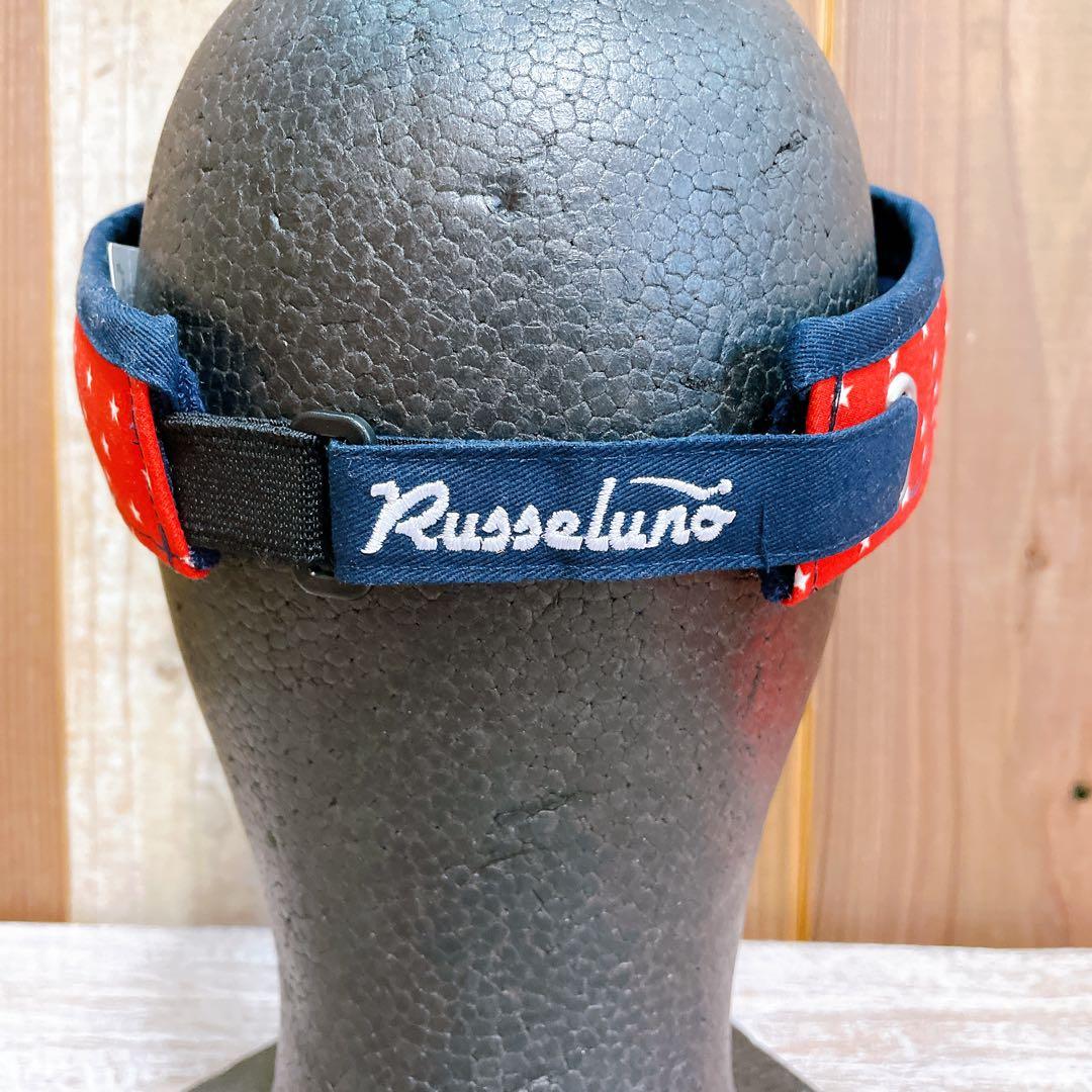 Russeluno ラッセルノ サンバイザー キャップ 総柄 クレイジーロゴ