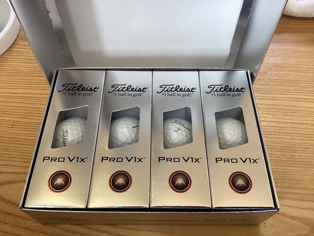 タイトリストPro V1x ゴルフボールダブルナンバーホワイト