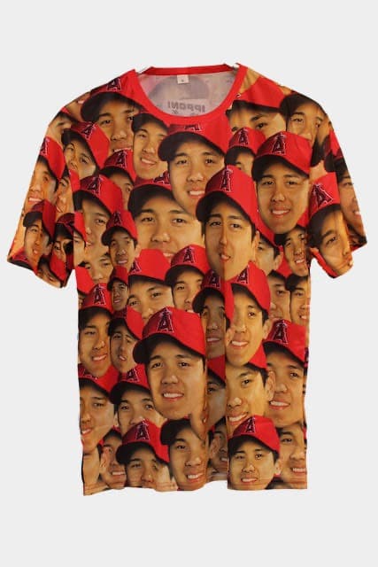大谷翔平選手　顔だらけTシャツ　XL　　米国輸入正規品 未使用