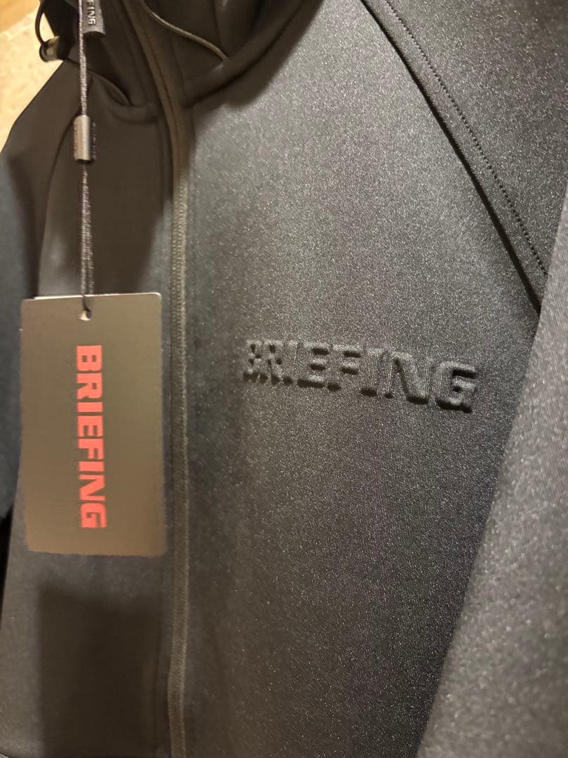 BRIEFING 3D LOGO ジップアップパーカー Mサイズ ブラック
