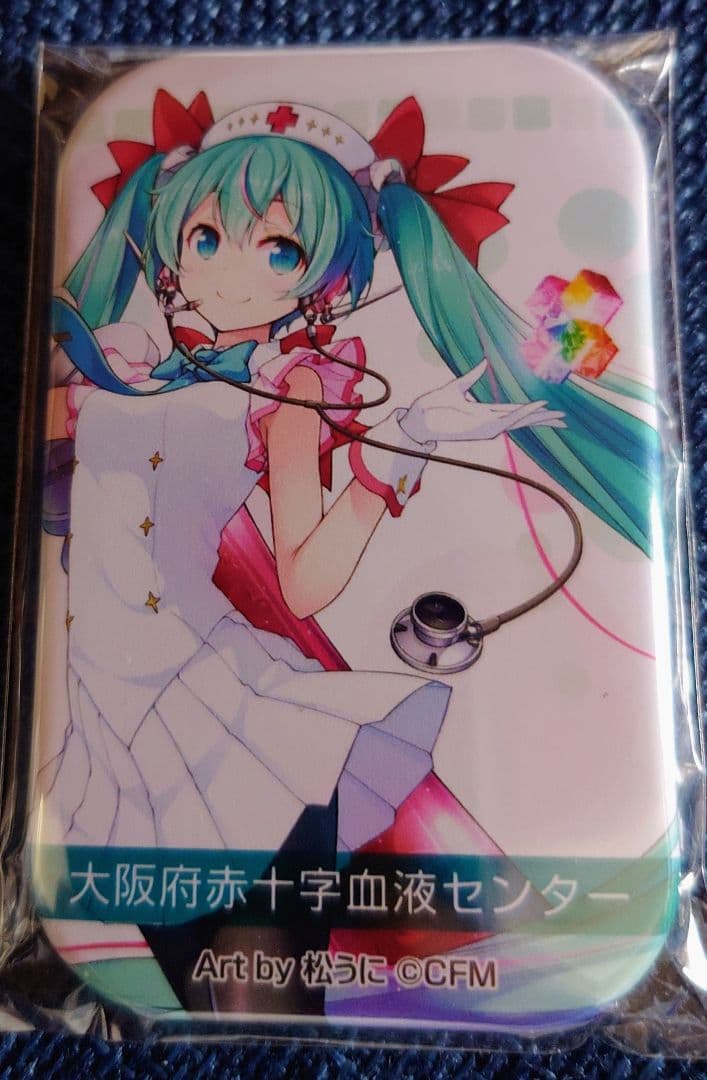 初音ミクの日2026 大阪 献血 ノベルティ スクエア缶バッジ 会員限定 新品