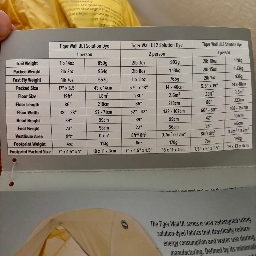 テント・タープ Big Agnes Tiger Wall UL3 Solution Dye
