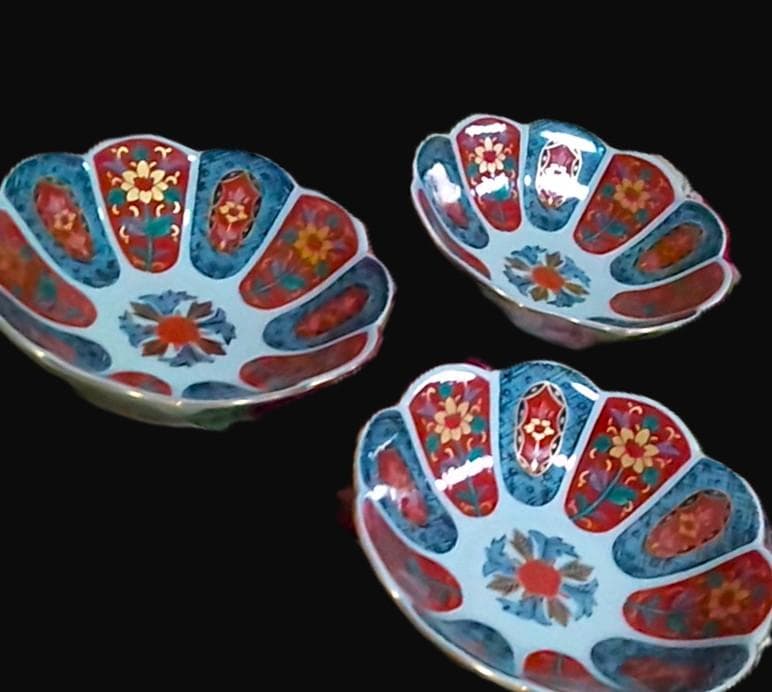 追加可 新品 林九郎窯 十方割花地紋小鉢 金彩輪花鉢 古伊万里 波佐見焼