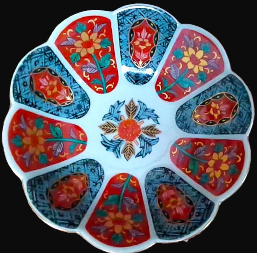 追加可 新品 林九郎窯 十方割花地紋小鉢 金彩輪花鉢 古伊万里 波佐見焼