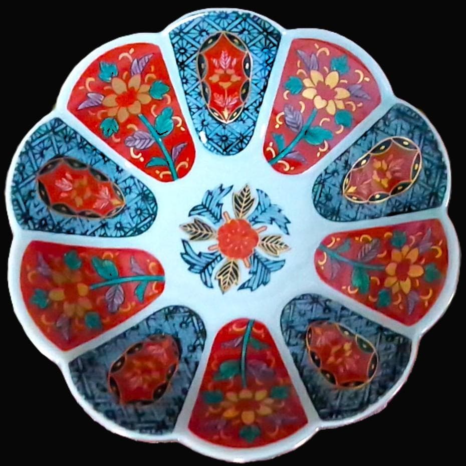 追加可 新品 林九郎窯 十方割花地紋小鉢 金彩輪花鉢 古伊万里 波佐見焼