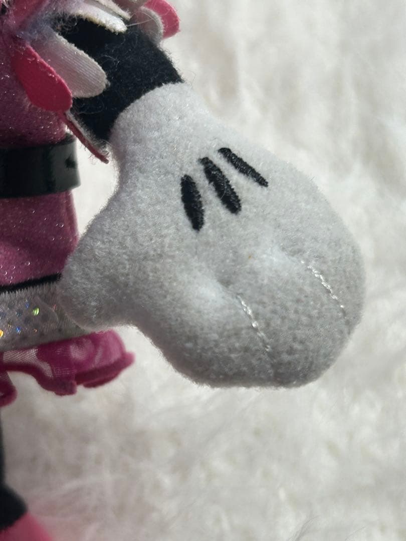 ディズニー ミニー クラブマウスビート ぬいぐるみバッジ キーホルダー ピンク