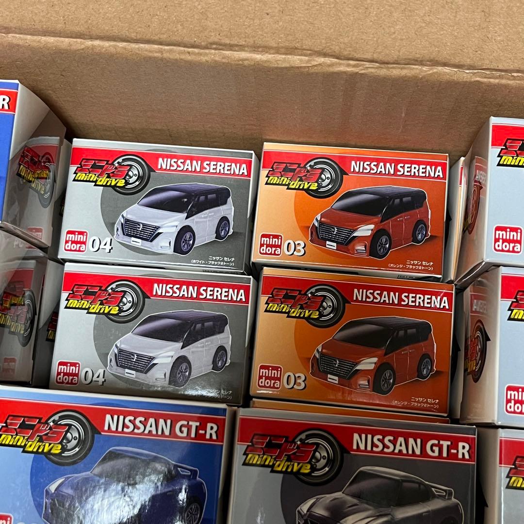 未使用 日産 NISSAN ミニドラ プルバックカー 全6種×10個 まとめ