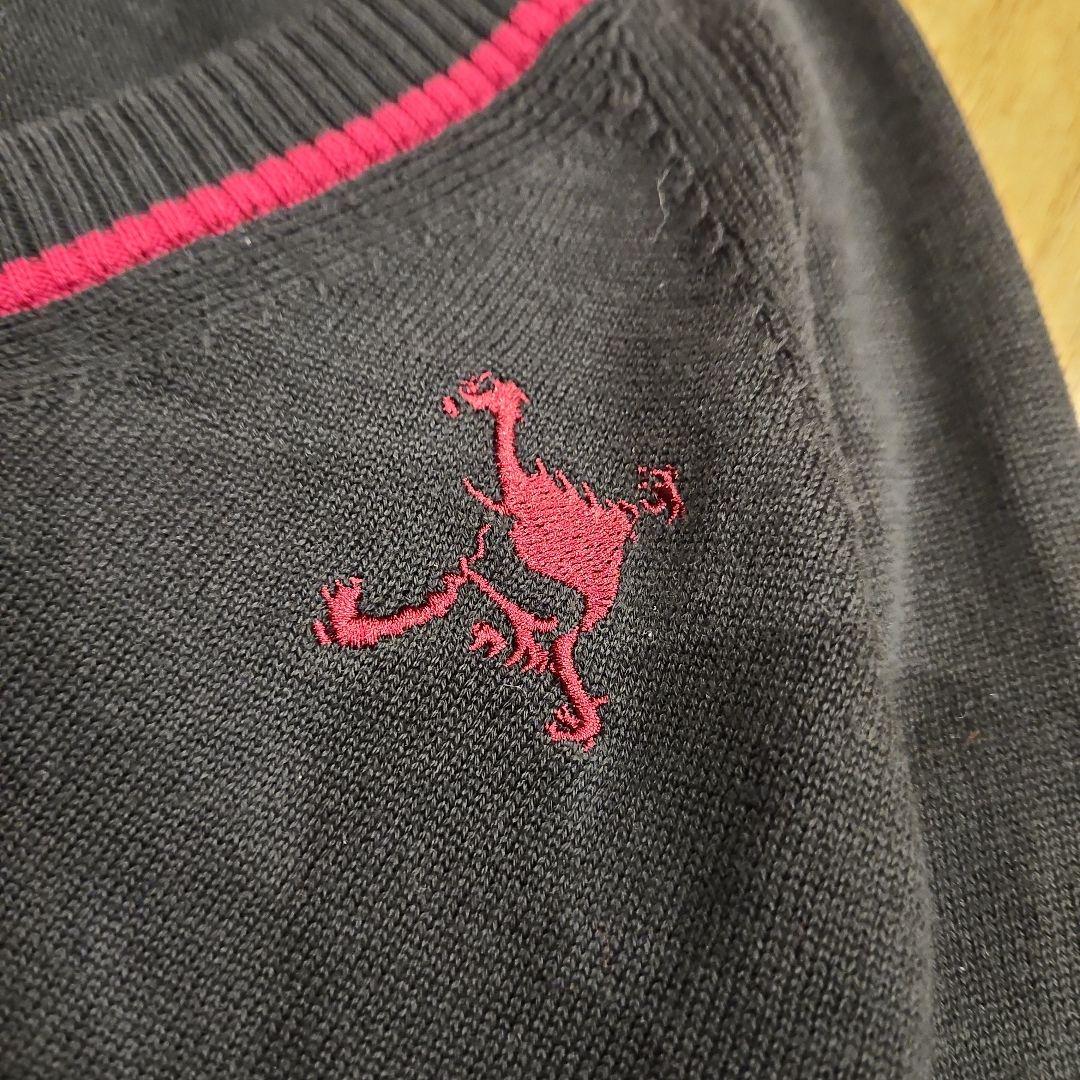 美品✨オークリー　ゴルフ　スカル刺繍　 ニットセーター　ブラック　XL