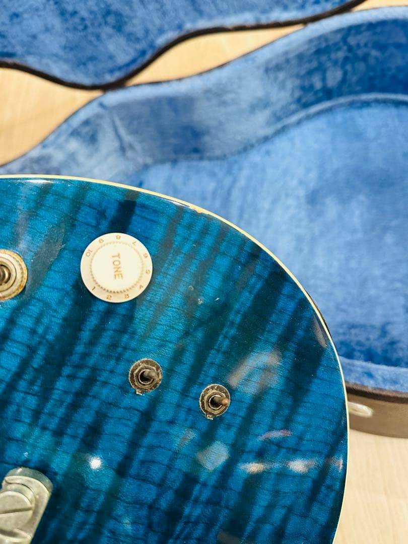【希少品ギター】フェルナンデス　APG -55S Blue 青虎目
