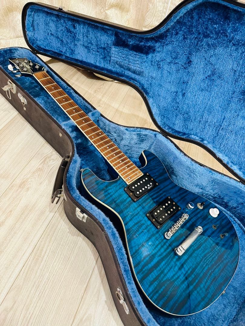 【希少品ギター】フェルナンデス　APG -55S Blue 青虎目