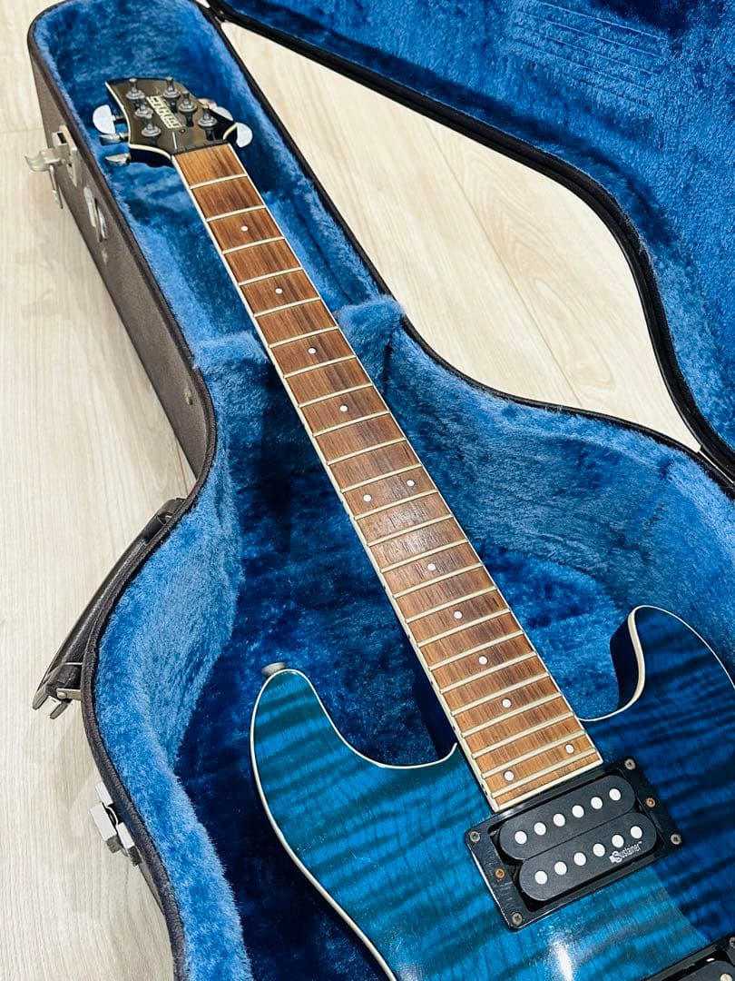 【希少品ギター】フェルナンデス　APG -55S Blue 青虎目