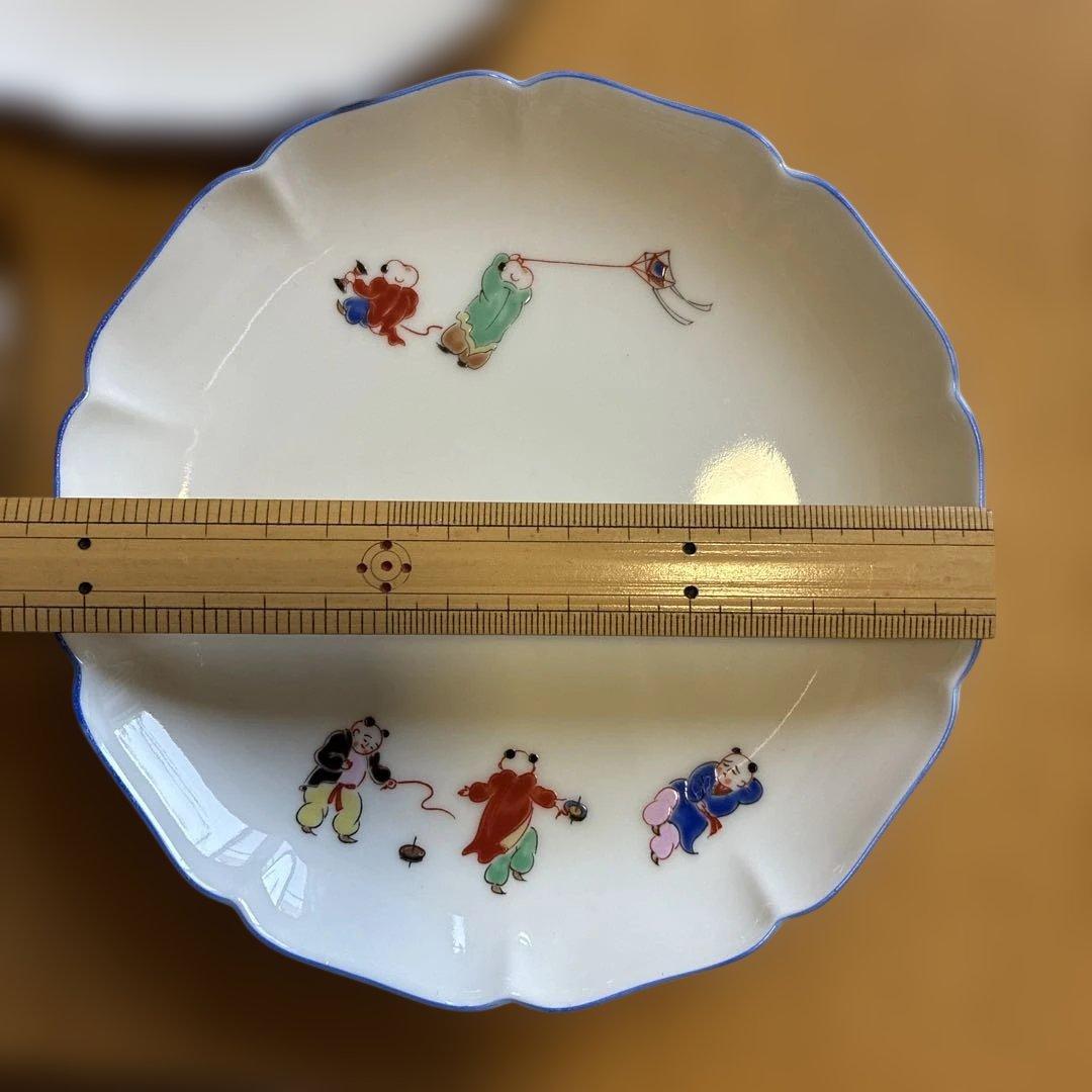 深川製　絵柄の皿5枚セット