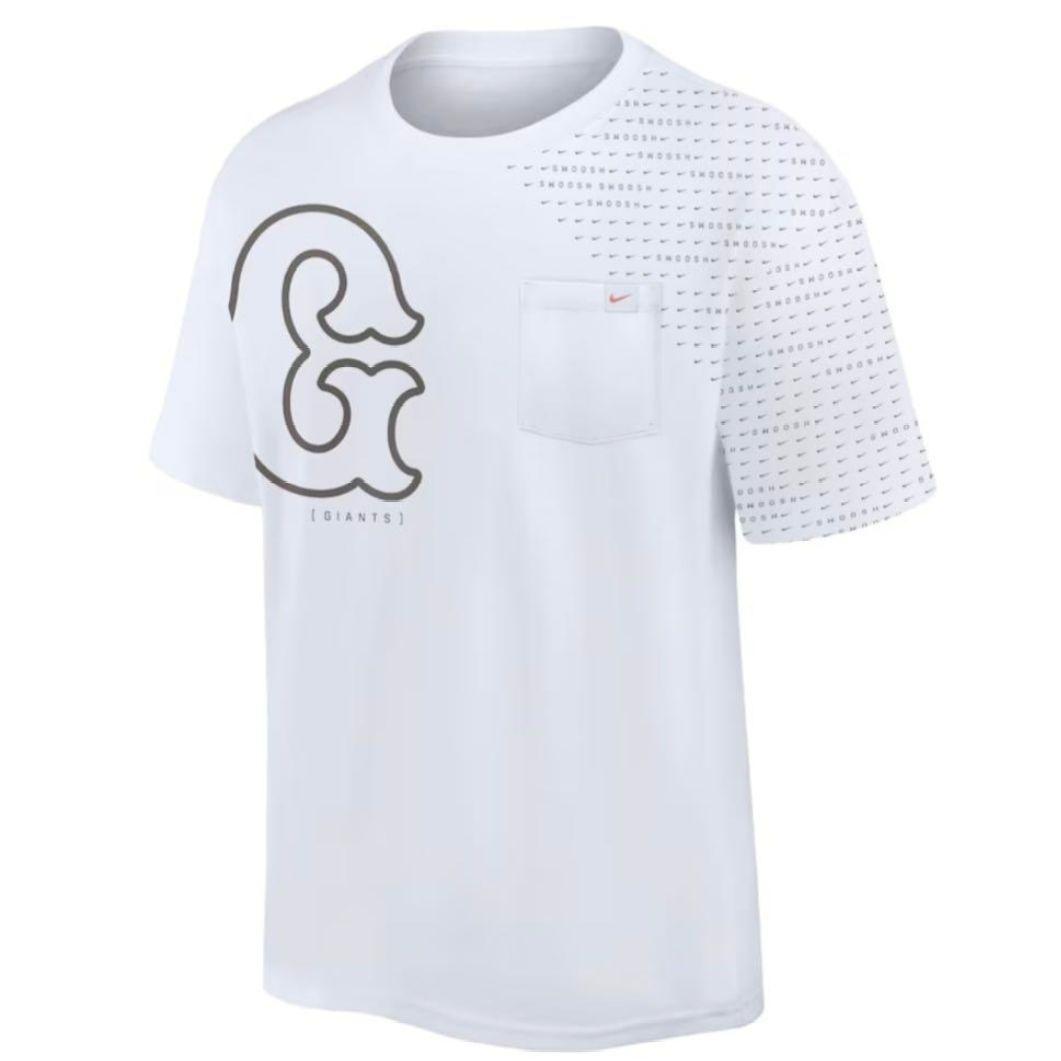 読売ジャイアンツ ナイキ コットン ホワイト BIG G ポケット Tシャツ S