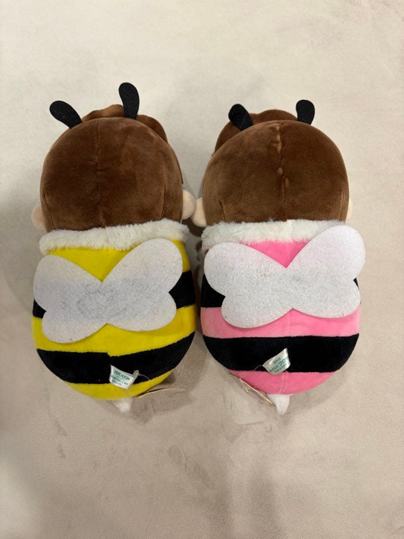 ヒカキン　ブンブンハチぬいぐるみ（ピンク・黄色）
