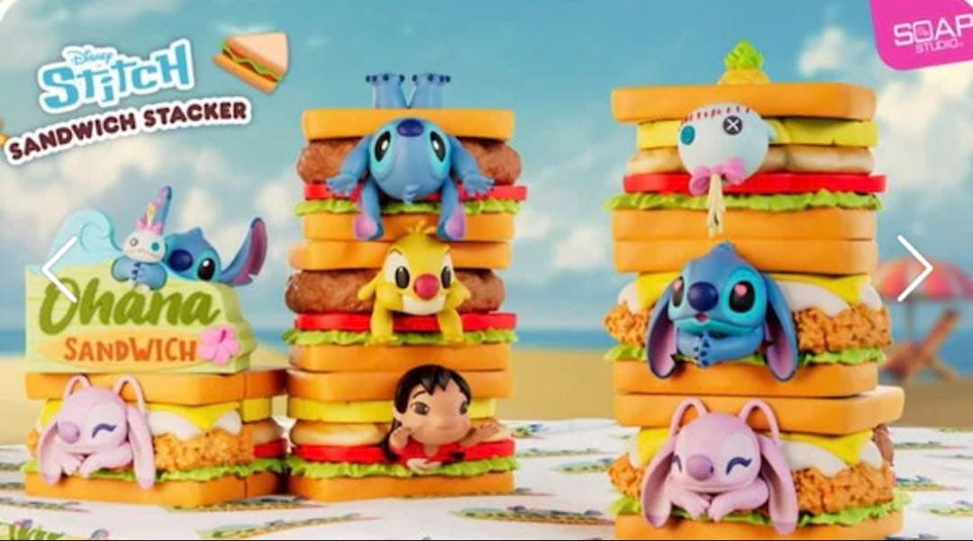 4/9まで限定【完売品】リロ・スティッチ ハンバーガー型フィギュア 5体セット