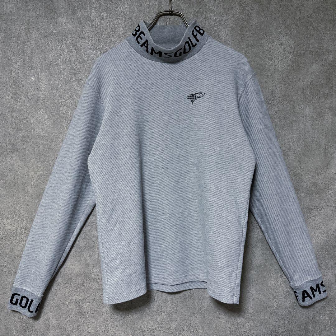 BEAMS GOLF ビームスゴルフ ロゴ ハイネック ロゴ 長袖 シャツ S