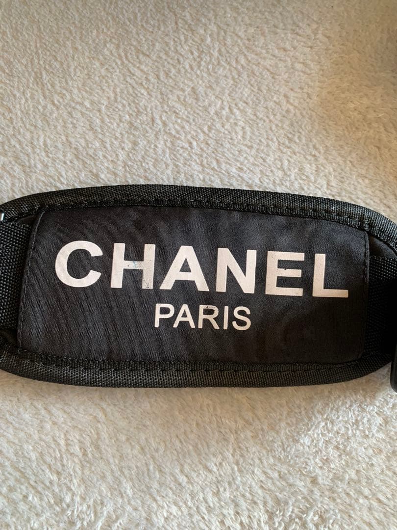 超特品CHANELボストンバッグ☆シャネルノベルティブラック黒ストラップ付きジム