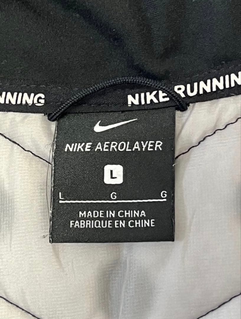 NIKE RUNNING エアロレイヤー ベスト 黒 Ｌサイズ