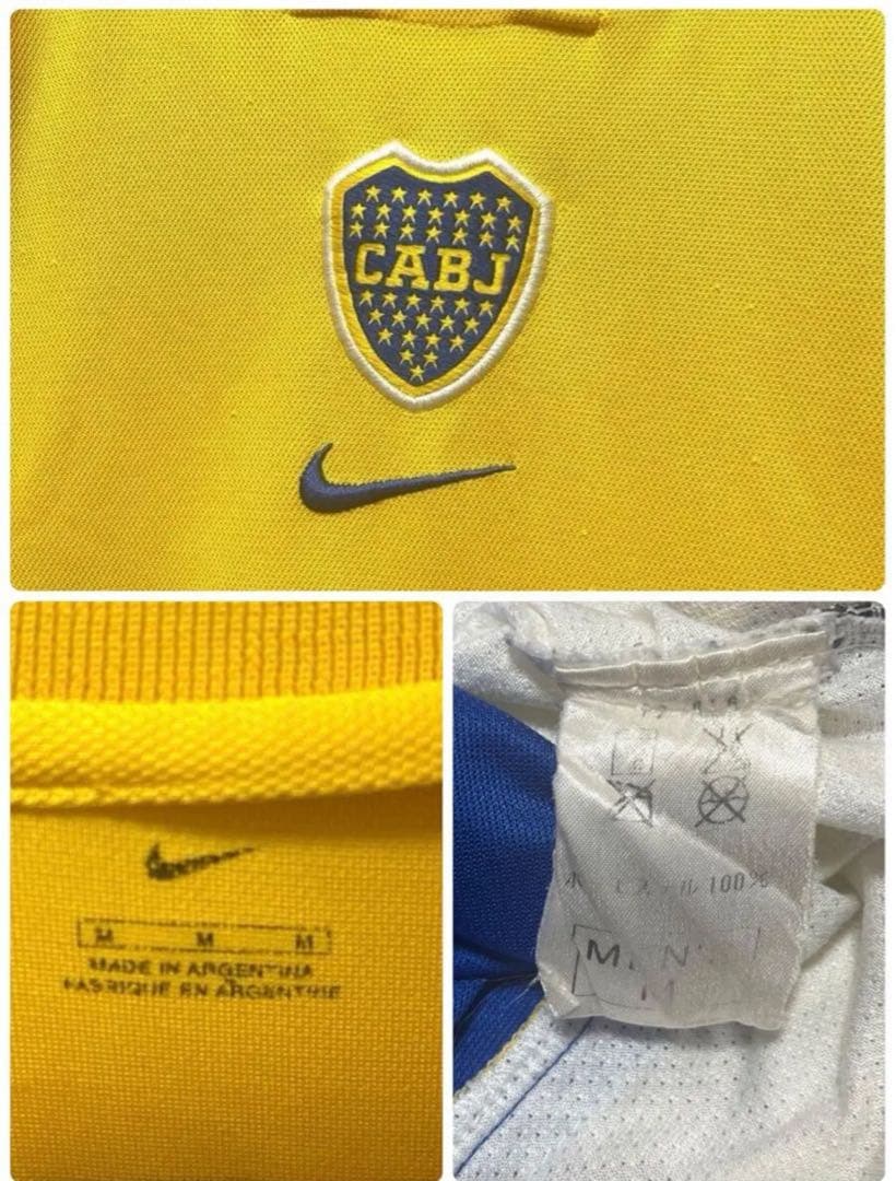 NIKE ボカジュニアーズ 02-03 ユニフォーム アウェイ 半袖 M刺繍ロゴ