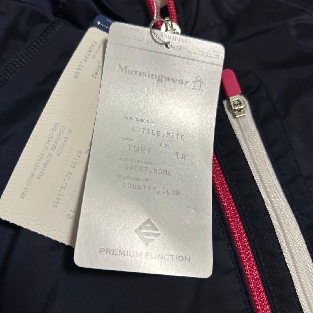 新品 Munsingwear リバーシブル 撥水ベスト LL ネイビー×ピンク