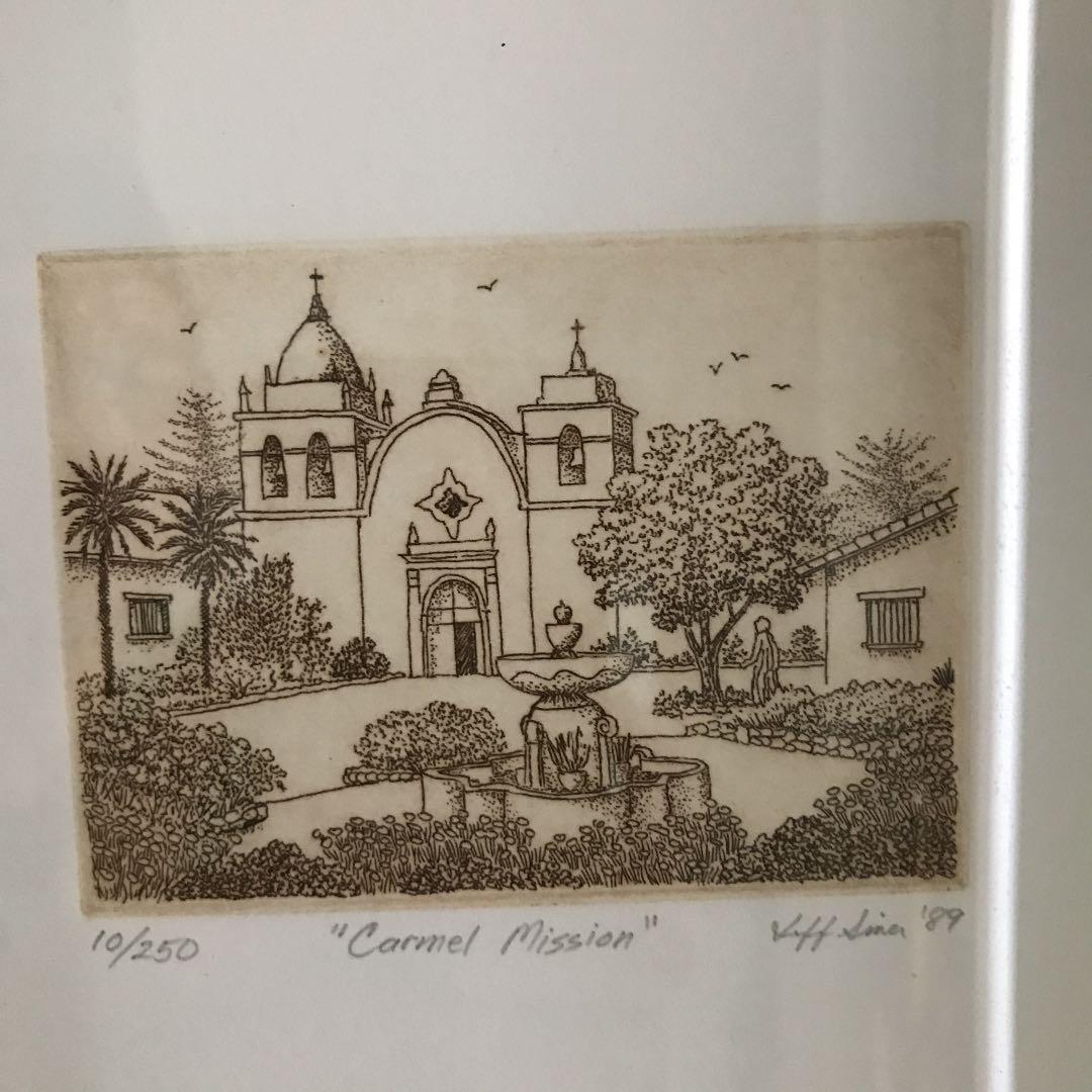 carmel mission Jeff siner エッチング  10/250