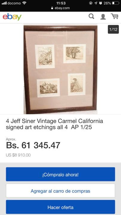 carmel mission Jeff siner エッチング  10/250