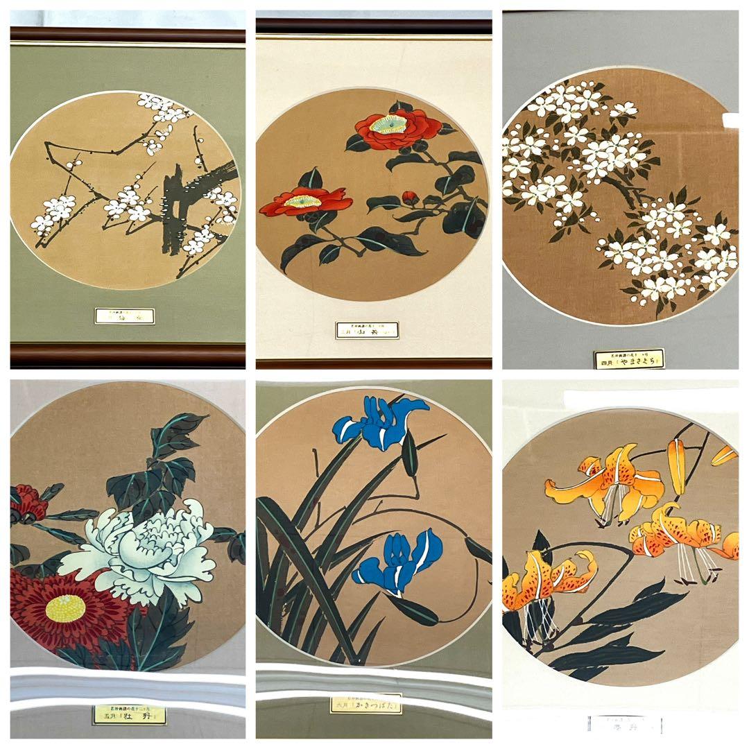 伊藤若沖 画譜 花十二ヶ月 コレクション