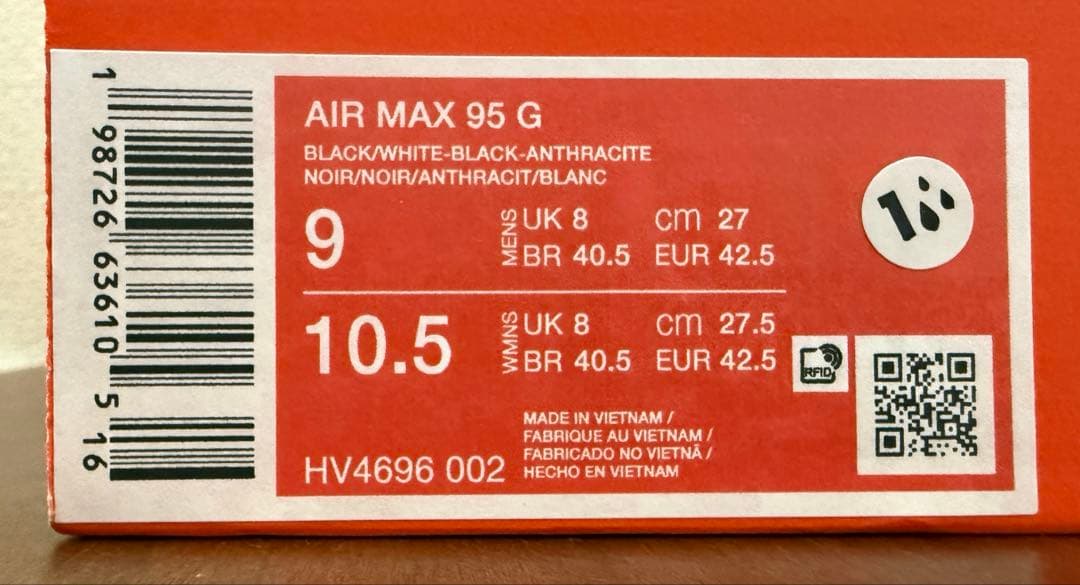t*9様 ★新品★ナイキ　エア マックス 95 G NIKE AIR MAX 9