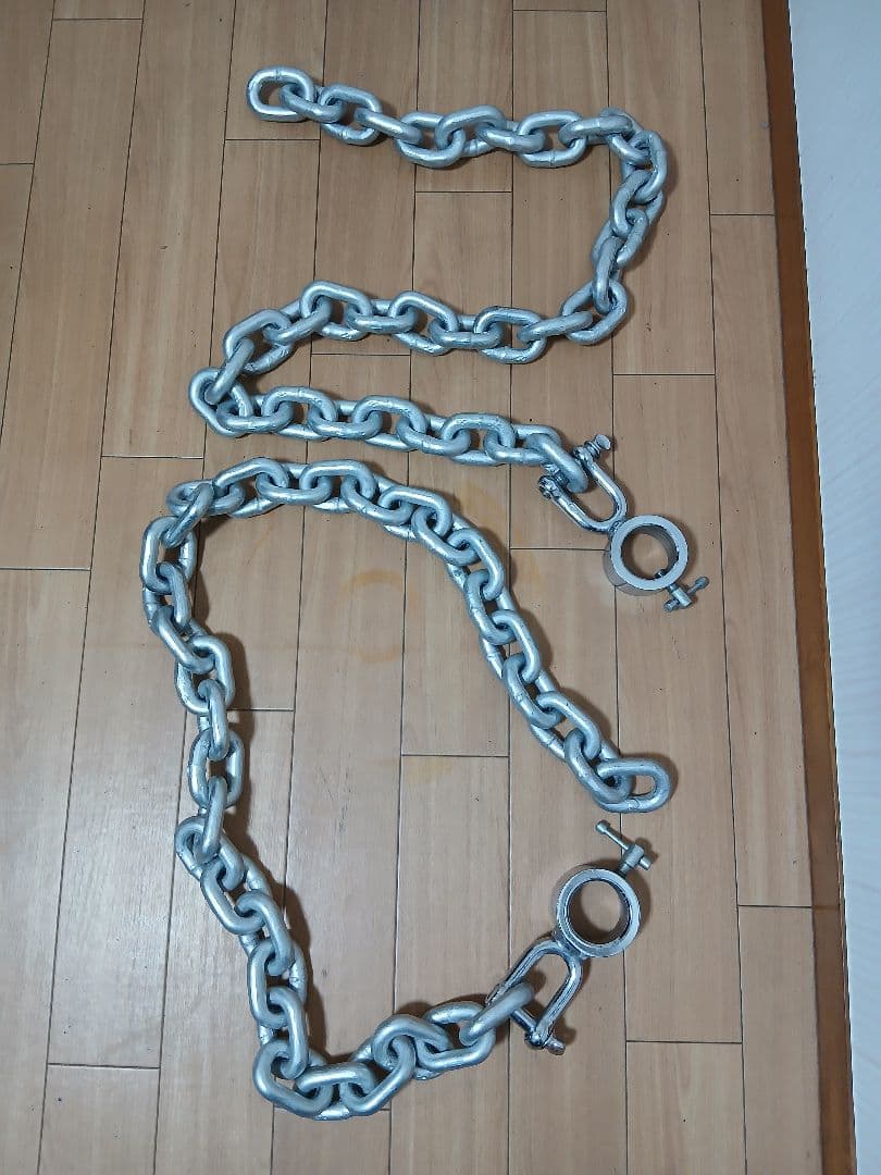 トレーニングチェーン Φ50mm用 9kg×2本 バーベル チェーン