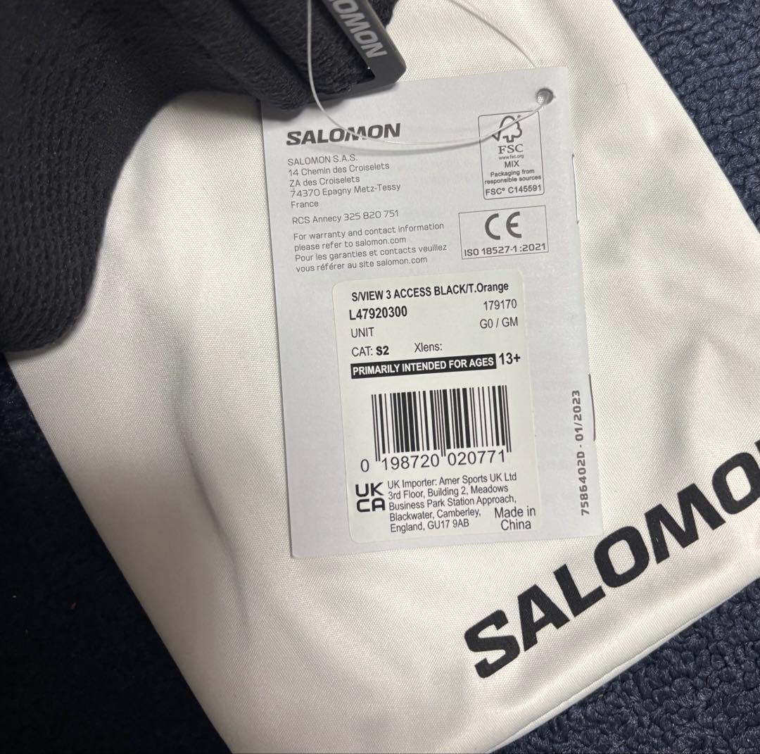 【新品未使用】SALOMON サロモン　S/VIEW ゴーグル