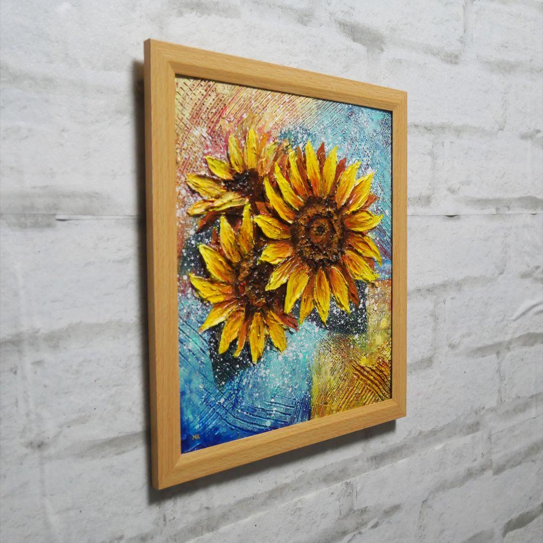油絵 油彩 油彩画 絵 絵画【向日葵】