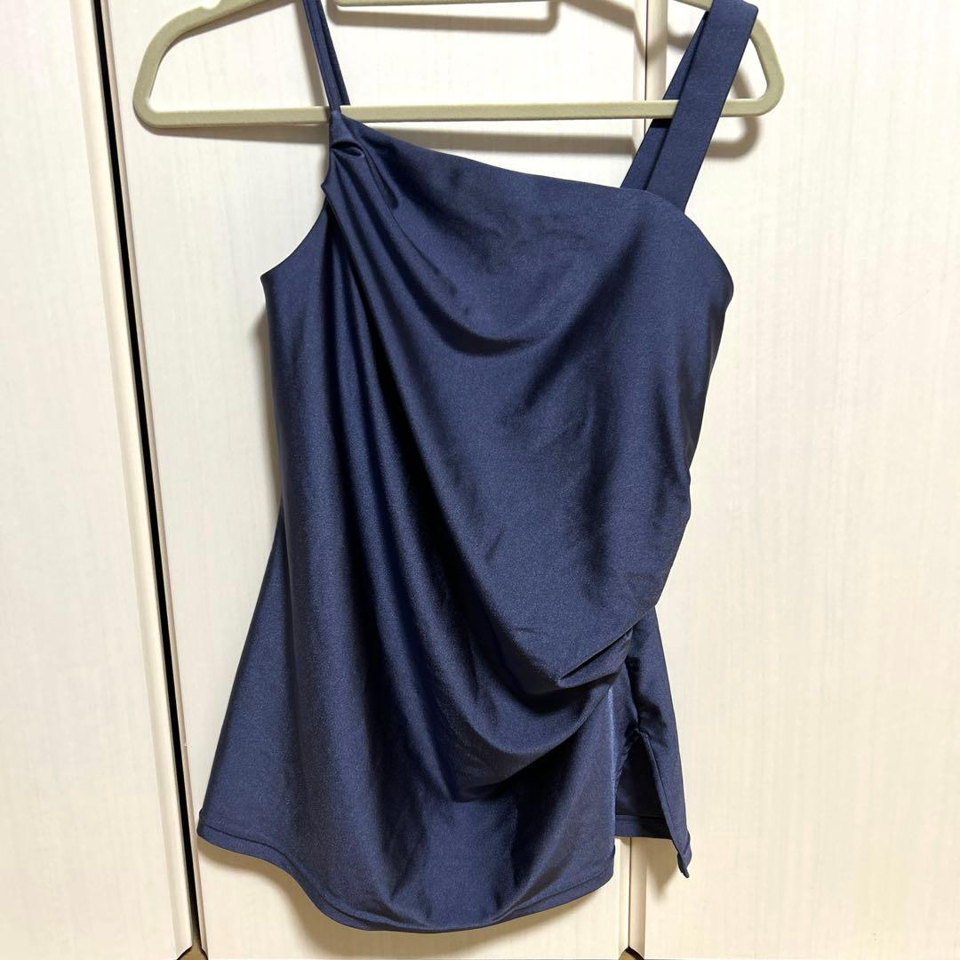 SUKALA シャインストレッチアシンメトリーチュニックL
