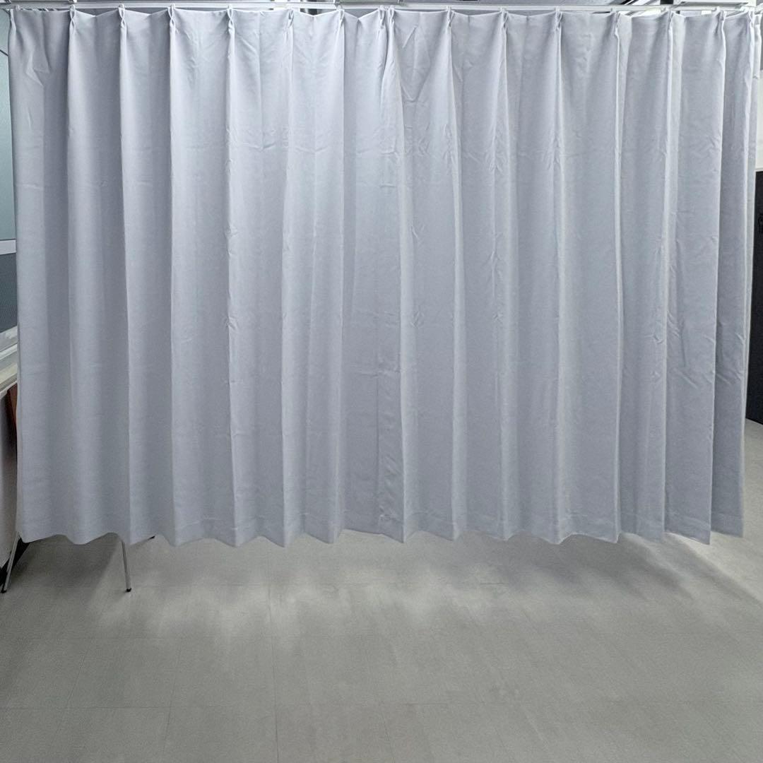 カーテン 1級遮光 幅150cmx丈210cm 2枚組　アイスグレー
