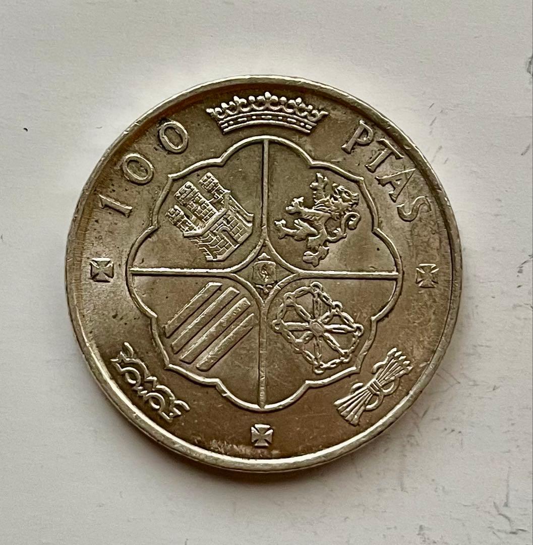 C712　1966年 100ペセタ銀貨 スペイン