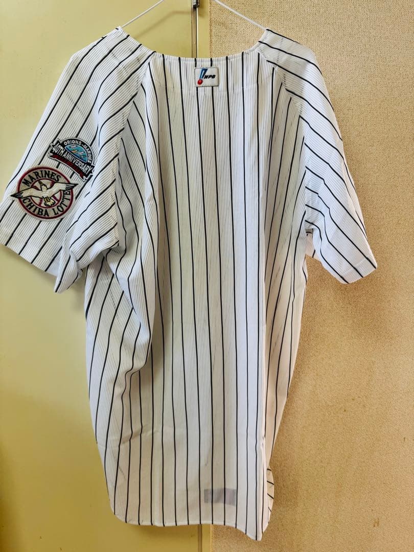 NPBロゴ付き　千葉ロッテマリーンズ　ホームユニフォーム