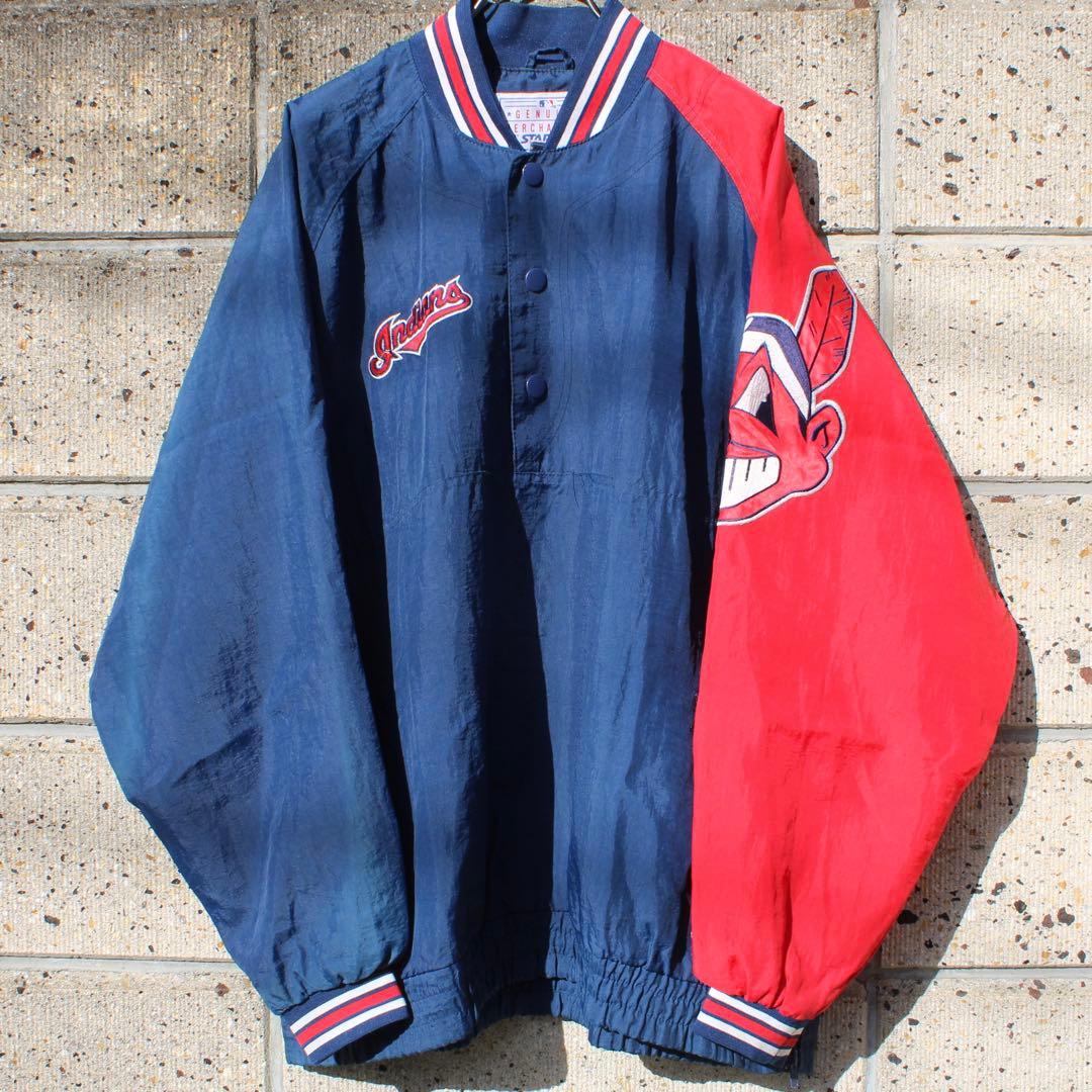 Starter 90s クリーブランド インディアンス XL 古着プルジャケット