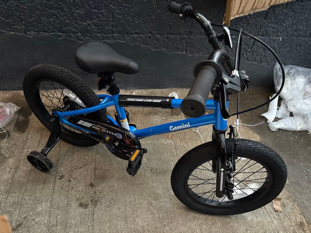 引取限定！組立済み　Gemini BMX 子供用自転車 青 16インチ