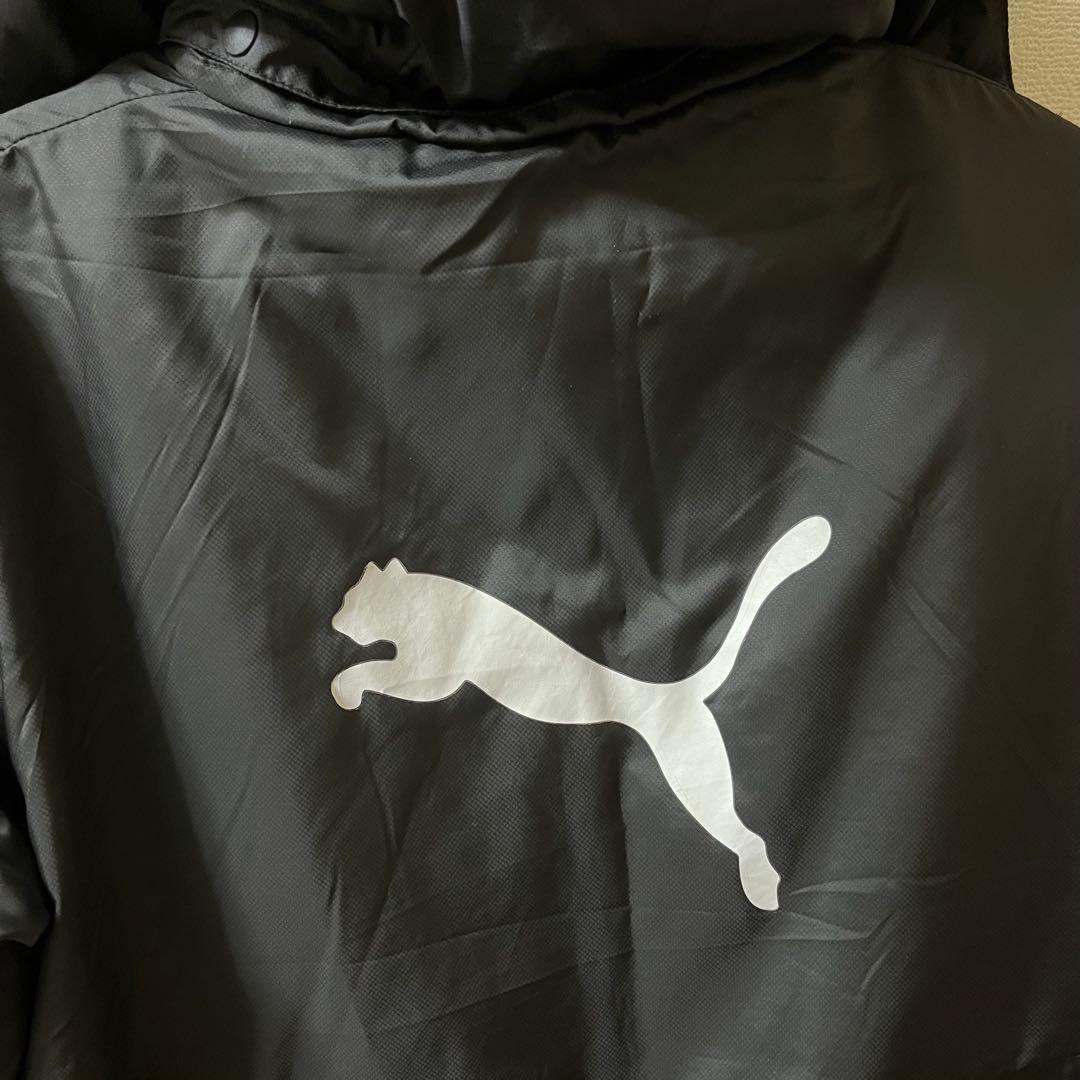 Puma　プーマ　ブラックボアベンチロングコート　キッズスポーツアウター