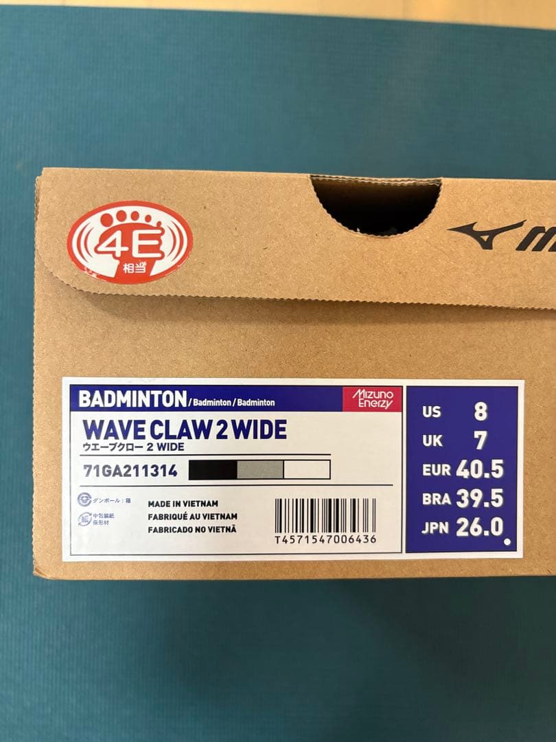 Mizuno Wave Claw 2 Wide ブラック/26.0cm/箱付き