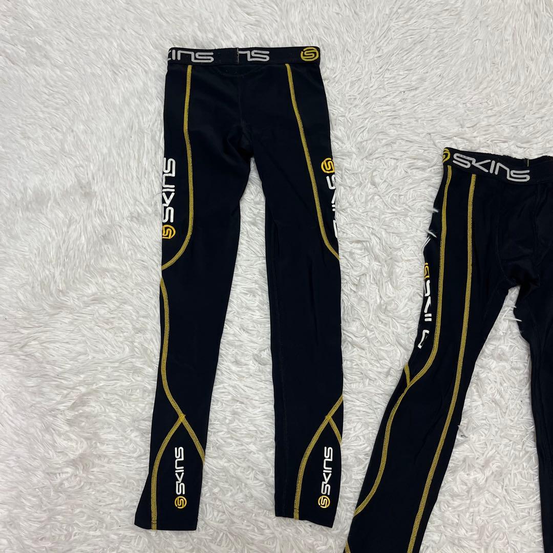 激レア SKINS スキンズ 2枚セット スパッツ タイツ ブラック YM