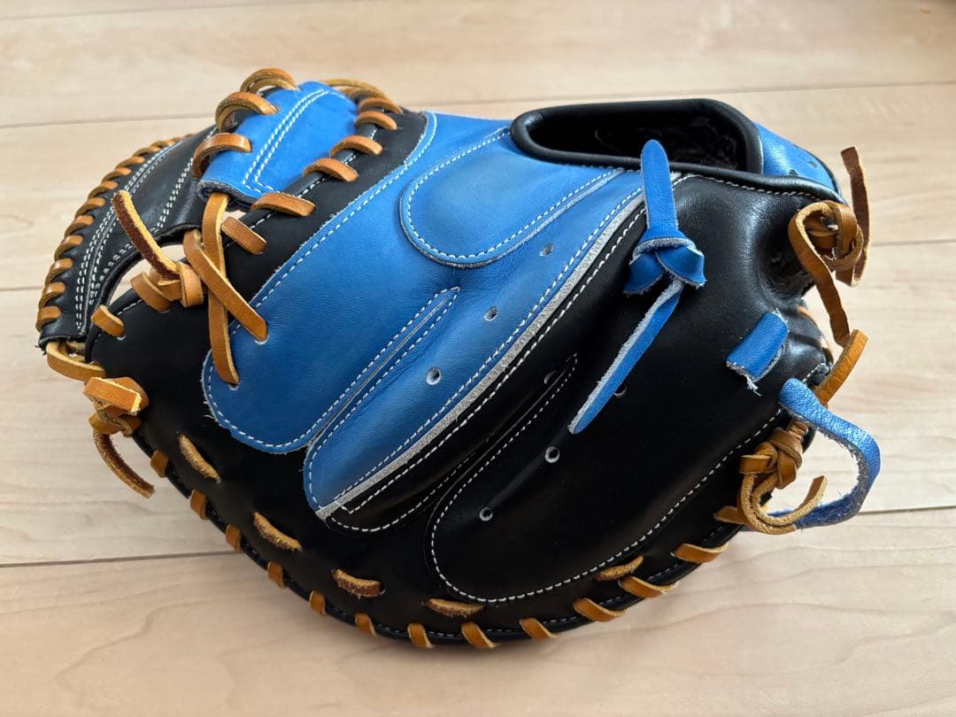 【中古】少年用軟式野球キャッチャーミット梅野モデル