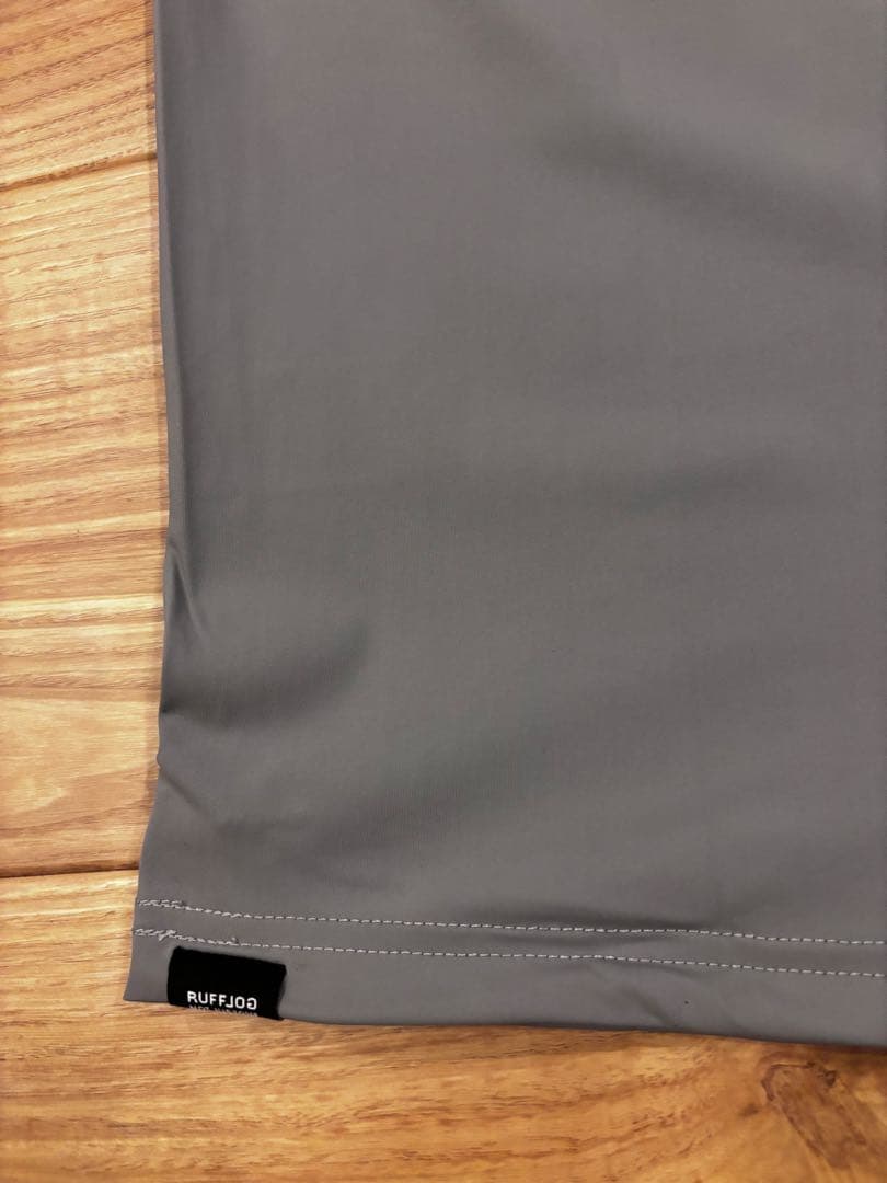 ラフロッグ　ロゴモックネックシャツ　M グレー